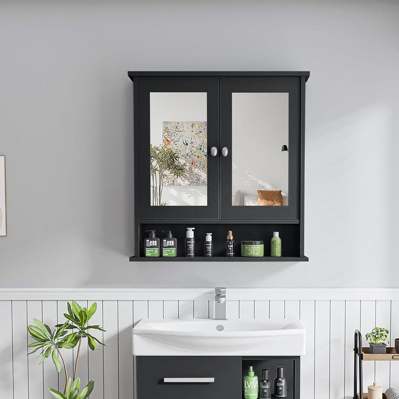 Lark Manor Modern Bathroom Medicine with Mirror & Adjustable